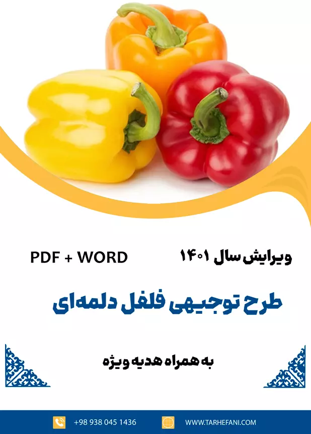 طرح توجیهی فلفل دلمه ای - طرح فنی