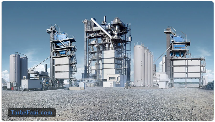 فرایند تولید آسفالت در کارخانه