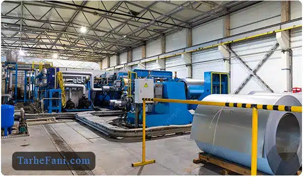 ماشین آلات موردنیاز برای تولید ورق فولادی - طرح فنی