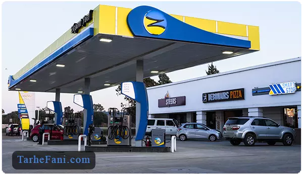پمپ بنزین موجود در مجتمع خدمات رفاهی - طرح فنی