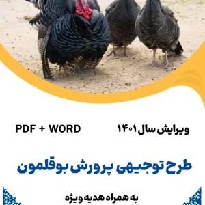 طرح توجیهی پرورش بوقلمون - طرح فنی