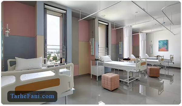 تخت های بیماران در درمانگاه شبانه روزی - طرح فنی