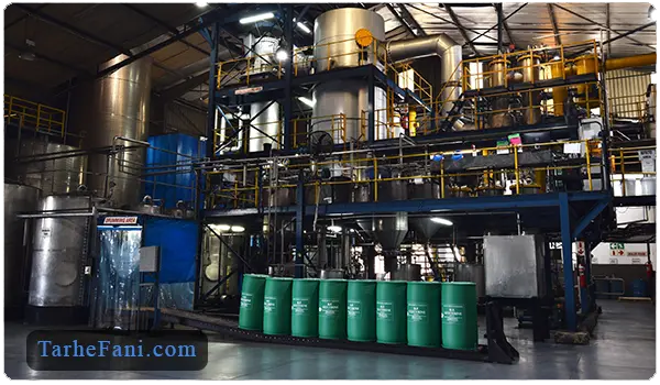 مراحل فرآیند تولید گلیسیرین در کارخانه - طرح فنی
