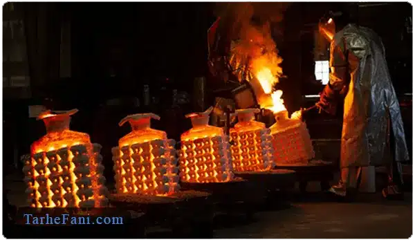 فرایند تولید قطعات در ریخته گری دقیق - طرح فنی