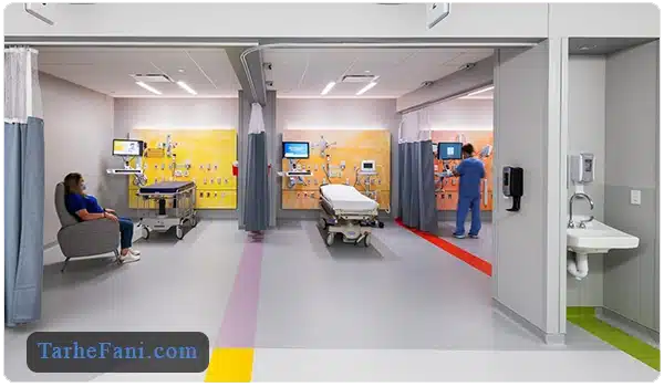هتل بیمارستان با سبک مدرن و تجهیزات کامل - طرح فنی