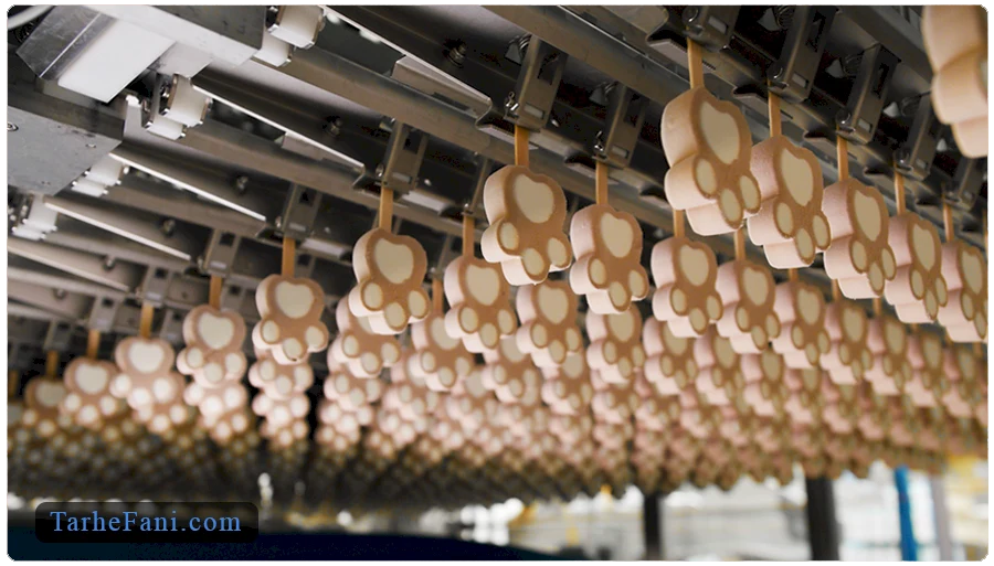 فرایند تولید بستنی در کارخانه 
