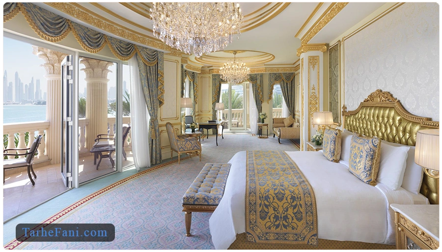 اتاق خواب لوکس در هتل 5 ستاره