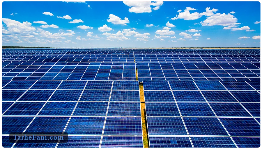 تصویر پنل ها و تجهیزات مزرعه خورشیدی 100 مگاواتی