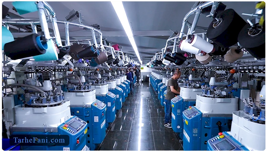 فرایند تولید جوراب در کارخانه 