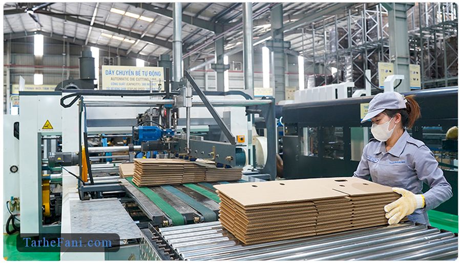 فرایند تولید جعبه کارتن در کارخانه