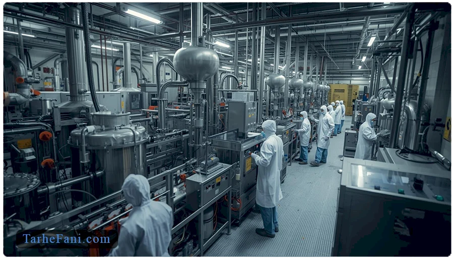 فرایند تولید کود شیمیایی در کارخانه 